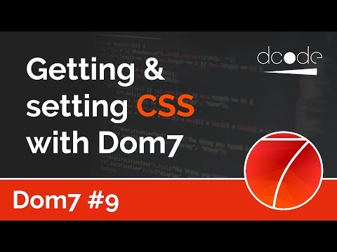 Dom7 Tutorial 9 Getting and Setting CSS values