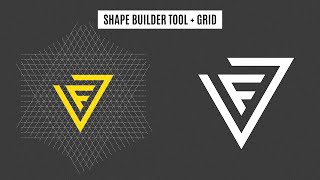 Shape Builder Tool + Grid | Make Logo in Affinity Designer v2