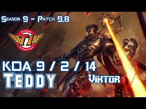SKT T1 Teddy VIKTOR vs LUCIAN ADC - Patch 9.8 KR Ranked