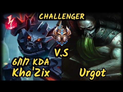 GEN.G Peanut (KHA'ZIX) vs URGOT - 6/1/7 KDA JUNGLE CHALLENGER GAMEPLAY - KR