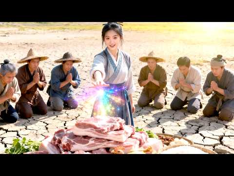 😲Reborn as an ancient oracle,she stockpiles grain & meat before famine and saves the whole village🍖