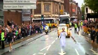 preview picture of video 'The London 2012 Olympic Torch Arrives in Burton Upon Trent'