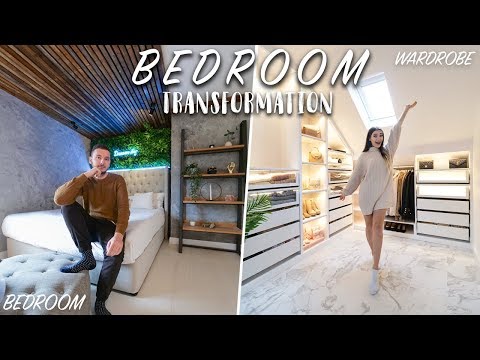 EXTREME BEDROOM TRANSFORMATION! & DIY WALK IN WARDROBE