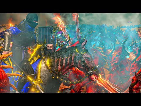Total War Warhammer 3 - DARK ELVES Vs DAEMONS OF CHAOS