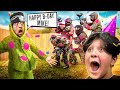 I Regret THIS!  But, Happy Birthday Mike, Love GRINCH (FV FAMILY 13th Paintball Party Vlog)