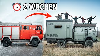 Vom Schrott-Feuerwehrauto zum Traum-Expeditionsmobil in 2 Wochen