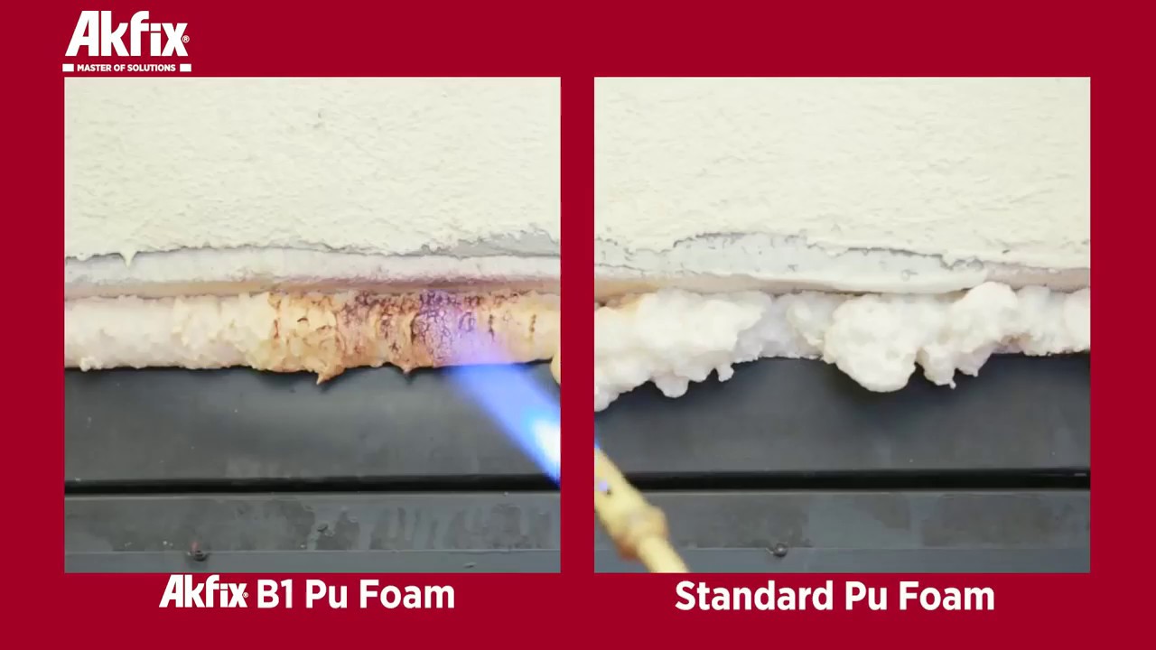 Test so sánh giữa foam thường và foam chống cháy B1 Akfix