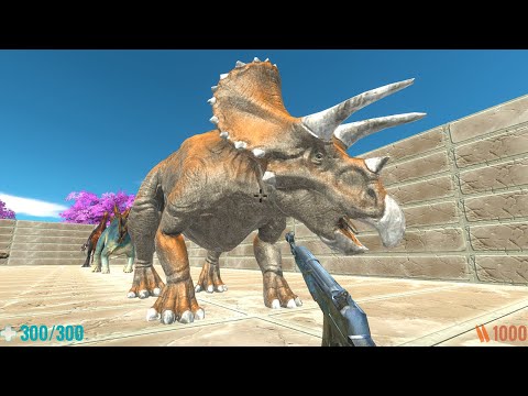 DEADLY RUN WITH EVERY WEAPON ON GIANT ISLAND - FPS PERSPECTIVE ! Animal Revolt Battle Simulator