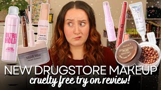TESTING *NEW* DRUGSTORE MAKEUP! Cruelty Free Affordable Makeup Haul Review First Impressions 2025