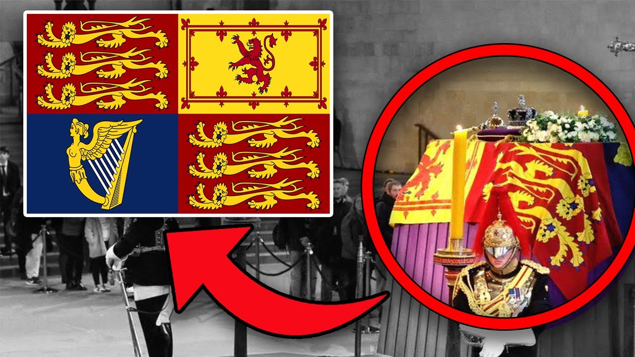 What Is The Flag On The Queen's Coffin | The Royal Standard of the UK