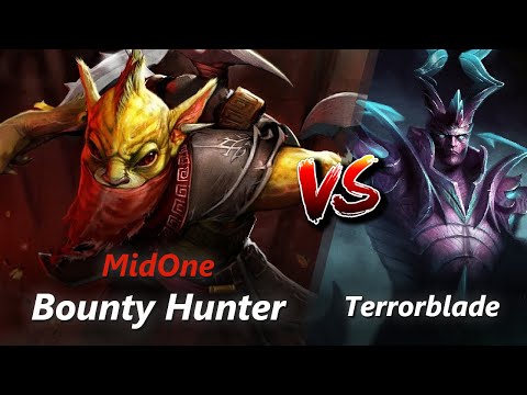 MidOne offlane Bounty Hunter vs Terrorblade/Undying | First 10 minutes