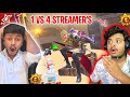 DT GAMING vs 4 STREAMER'S 🔥 RANDOM GIRL REACTION ON MY GAMEPLAY - DT GAMING