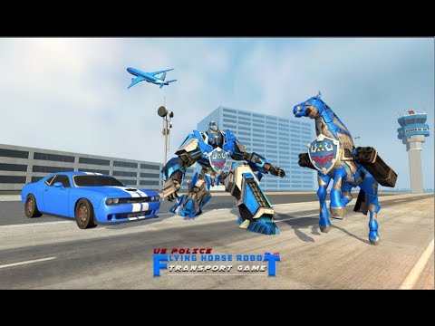 US Police Horse Robot Car Transporter Game | Android Gameplay