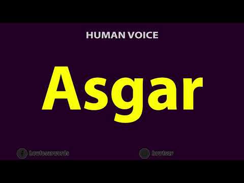 How To Pronounce Asgar