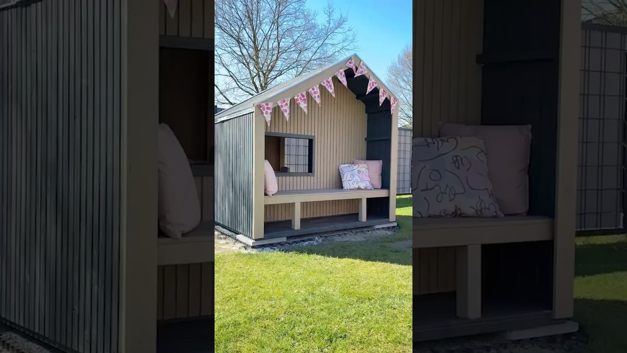 Cozy lekehus - 184×208 cm m/benk - ubehandlet