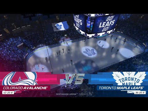 NHL 21 Full Match - Colorado Avalanche vs Toronto Maple Leafs - Simulation
