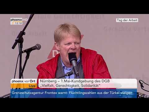 Reiner Hoffmann bei der 1. Mai-Kundgebung des DGB am 01.05.18
