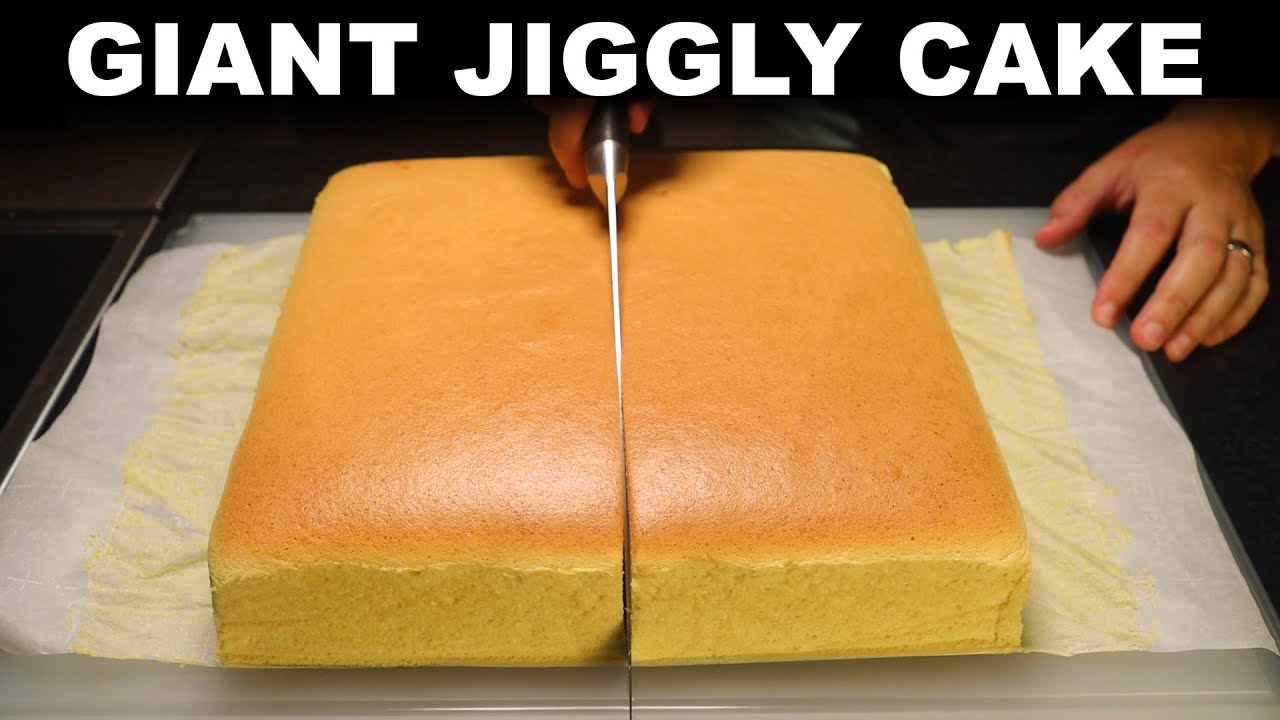 Jiggly cake homemade giant Castella