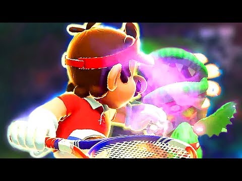 Mario vs Piranha from Super Mario Sunshine - Mario Tennis Aces Part 2 - Mini Games + Boss