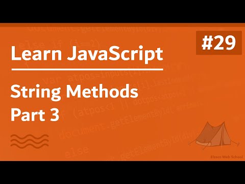 Learn JavaScript In Arabic 2021 - #029 - String Methods Part 3