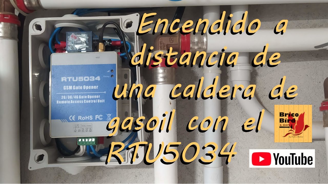 Control remoto encendido de una caldera de gasoil con el RTU5034