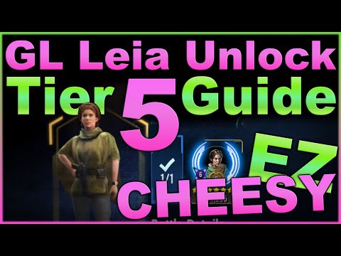 GL Leia Unlock Tier 5 Guide - Tips, Mods, Strategy - Probably can't lose with this strategy!  SWGOH