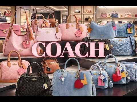 🎀 The LONG-AWAITED Loved Denim-Powder Pink Drop is HERE! 🎀 Coach Outlet Walkthrough #coachbag @coach