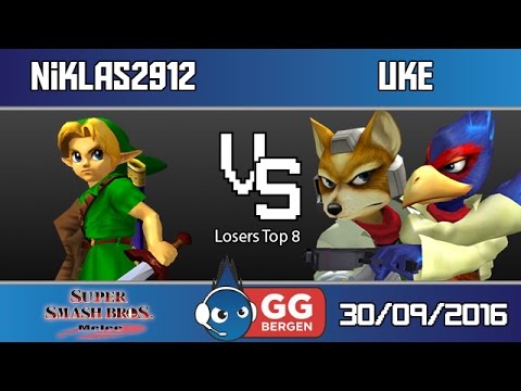 GG Bergen FS IX - Niklas2912 (Young Link) vs. Uke (Falco, Fox) - Losers Top 8 - Melee