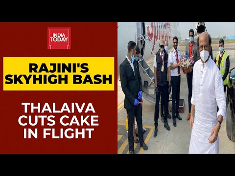 Rajinikanth Cuts Birthday Cake In Flight, Nayanthara And Daughter Aishwarya Wish Him