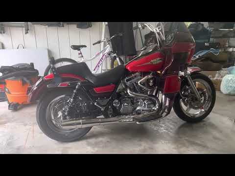 Harley FXR S&S V111 with Thunderheader Cold Start and Exhaust Sound