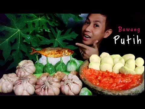 BAWANG PUTIH ‼️ Daun pepaya, ikan asin, Jengkol muda, Mukbang Lalapan Mentah, Mukbang Thailand