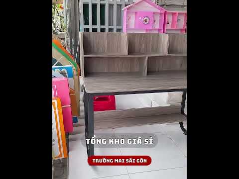 Bàn Làm Việc Chân U Có Kệ Sách Gỗ - BLV116