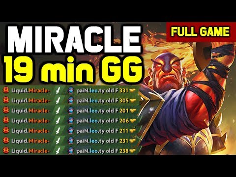 OMG! Miracle NONSTOP Kills vs Pro TA mid - 16 kills in 19 minutes