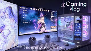Game Vlog | 🎮🪽 Dream Setup Reveal | HYTE Y70 Touch Infinite + Cozy Gaming + Unboxing 💫