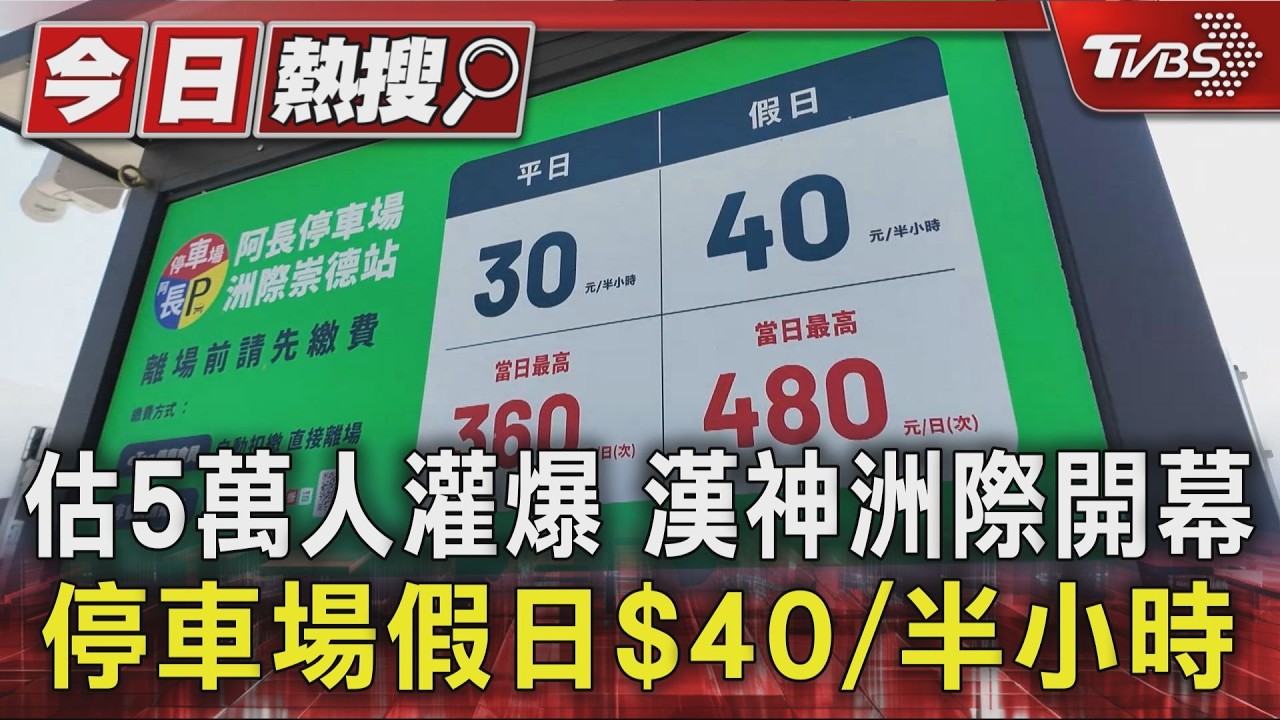 影音／漢神洲際開幕首日湧5萬人！　周邊停車假日半小時40元
