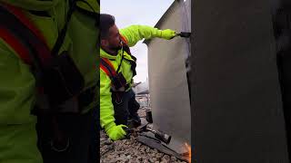 CAP SHEET WALL TORCH ON FLASHING