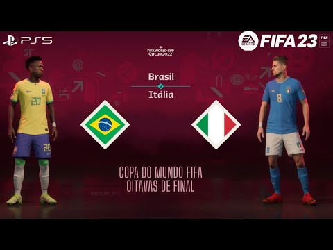 FIFA 23 - Brazil vs Italy | PS5 Gameplay [4K 60FPS] FIFA World Cup 2022