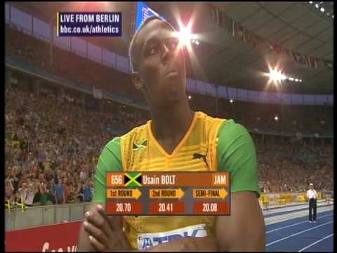 Usain Bolt 200m world record: 19.19!!! (+ Michael Johnson's reaction)