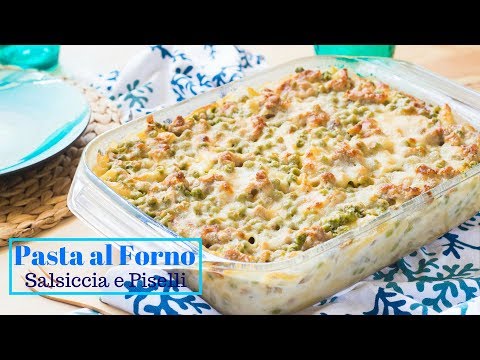 Pasta al Forno Bianca Piselli e Salsiccia | Ricetta Pasta al Forno Facile | 55Winston55