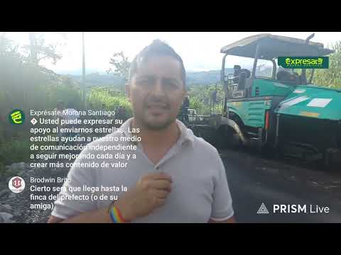 Avanzan trabajos de asfaltado en la parroquia Shimpis, cantón Logroño