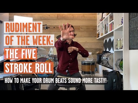 How to USE the Five Stroke Roll in YOUR DRUM BEATS! Make your drumming sound MORE EXCITING!