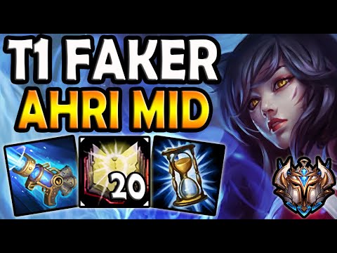 T1 Faker AHRI MID vs ZED - Ranked Korea ✔️