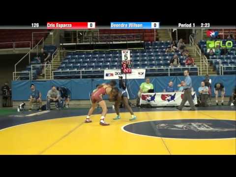 Junior 126 - Cris Esparza (Arizona) vs. Deondre Wilson (Indiana)