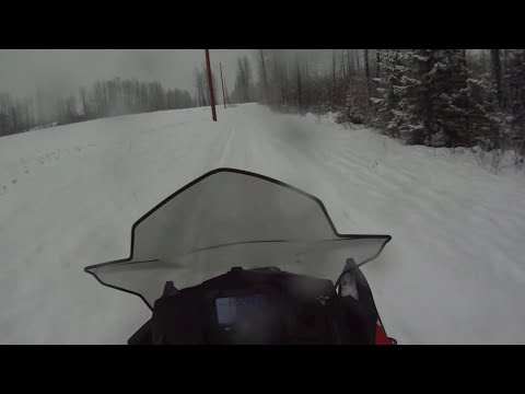 Groomed trail and ditch banging 2020 Polaris Indy XCR 600.
