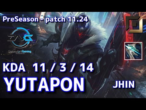 【KRサーバー/D4】DFM Yutapon ジン(Jhin) VS サミーラ(Samira) BOT - Patch11.24 KR Ranked【LoL】