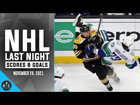 NHL Last Night: All 32 Goals and Scores on November 28, 2021