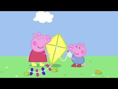 Peppa Pig - Flying a kite with subtitles
