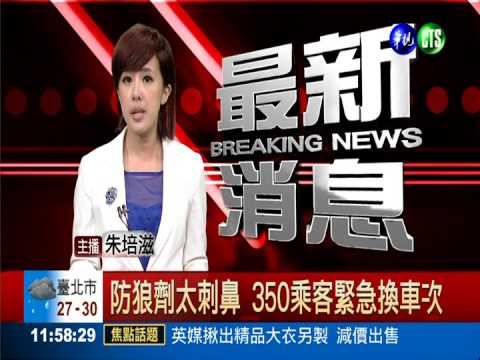 北捷驚魂! 女子車廂內狂噴防狼劑