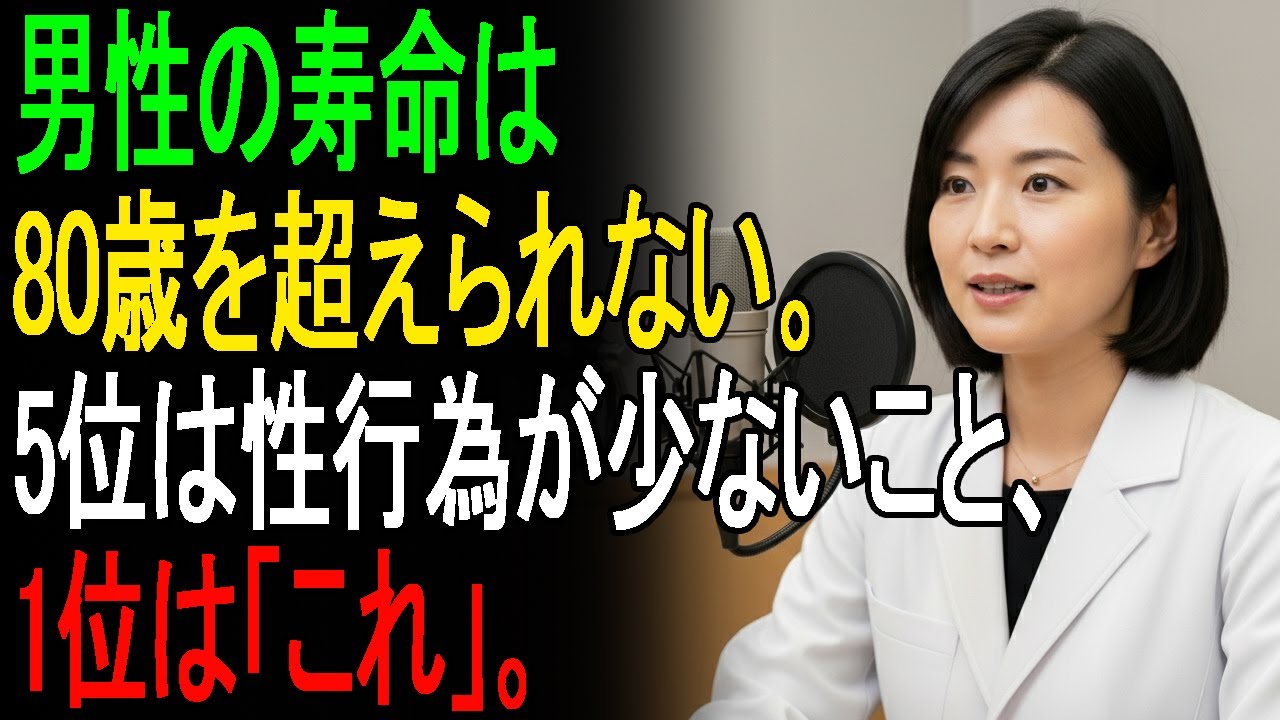 80歳まで生きられなくする男性の生理的習慣5つ。性行為の頻度が低いことは、実は1位にすぎない。5番目の習慣は...｜人生の教訓 ｜長生きの知恵｜オーディオブック