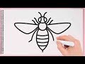 How to Draw Honey Bee Step by Step Learn Drawing Honey Bee Very Easy For Kids How to Draw Honey Bee Step by Step Learn Drawing Honey Bee Very Easy For Kids